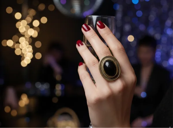 Antique_Gold_Midnight_Aura_Cocktail_Ring_For_Women